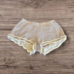 Kori America High Waist Floral Romantic Country Fringed Shorts Small